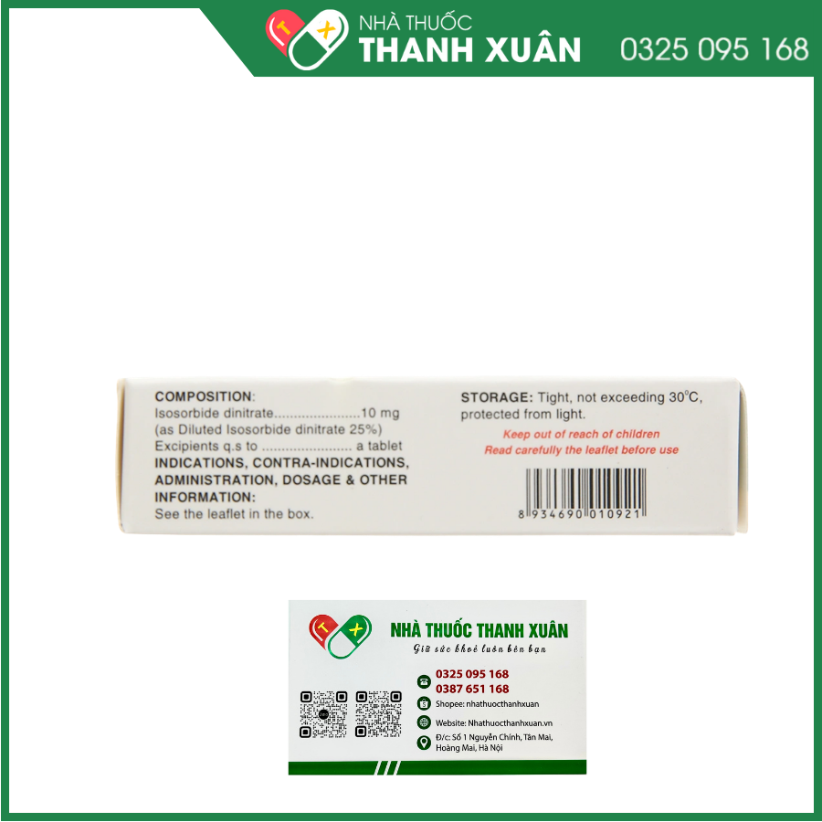 Biresort 10 trị đau thắt ngực, suy tim